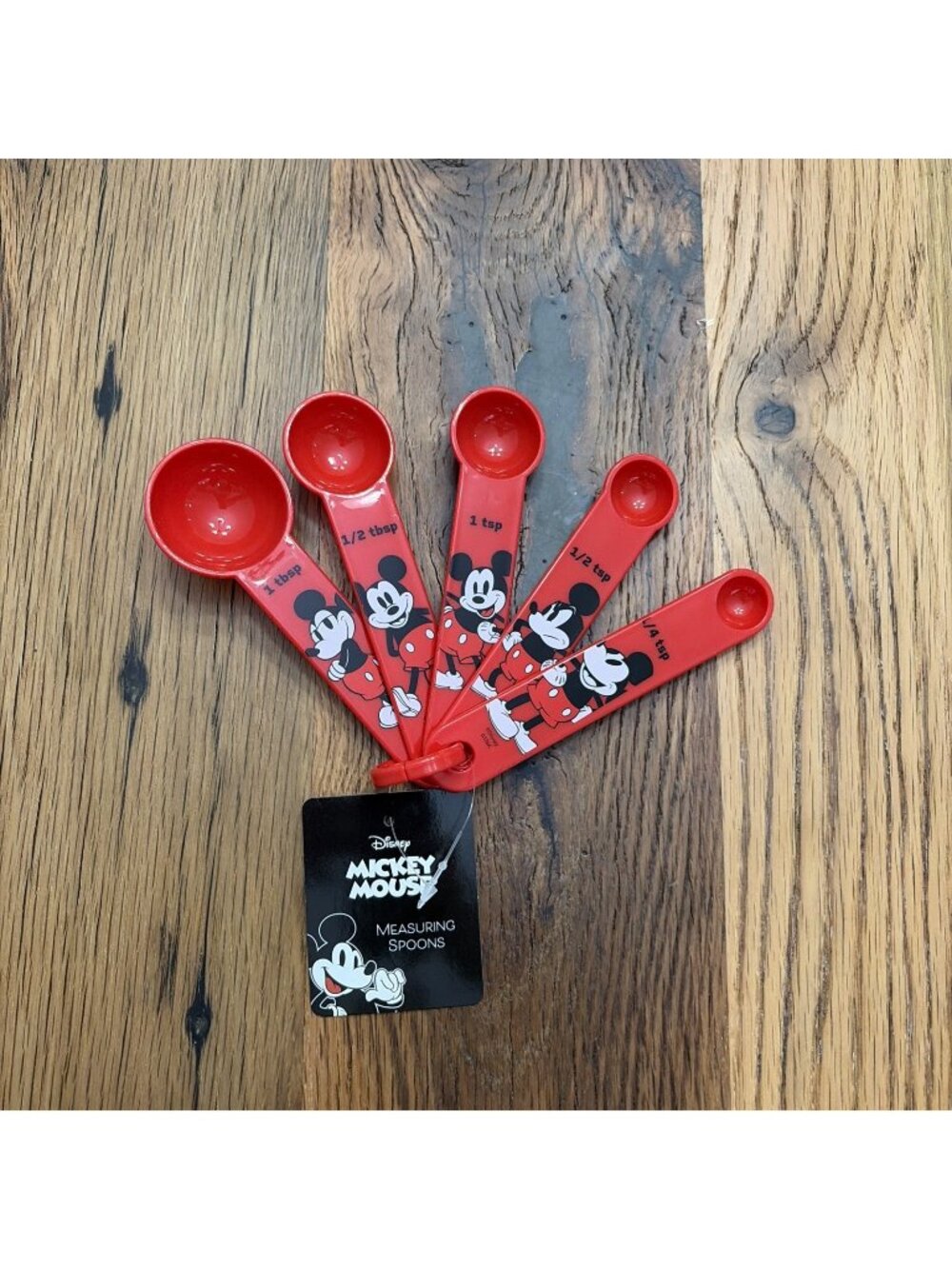 Disney Mickey House Measuring Spoon Set New Red Cartoon Kitchen